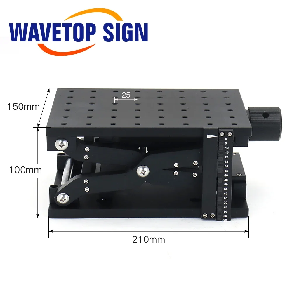 SignkoRay 1D Piano di lavoro mobile Ascensore 120mm/90mm Tavolo portatile Custodia per armadio Parte fai da te per macchina per marcatura laser