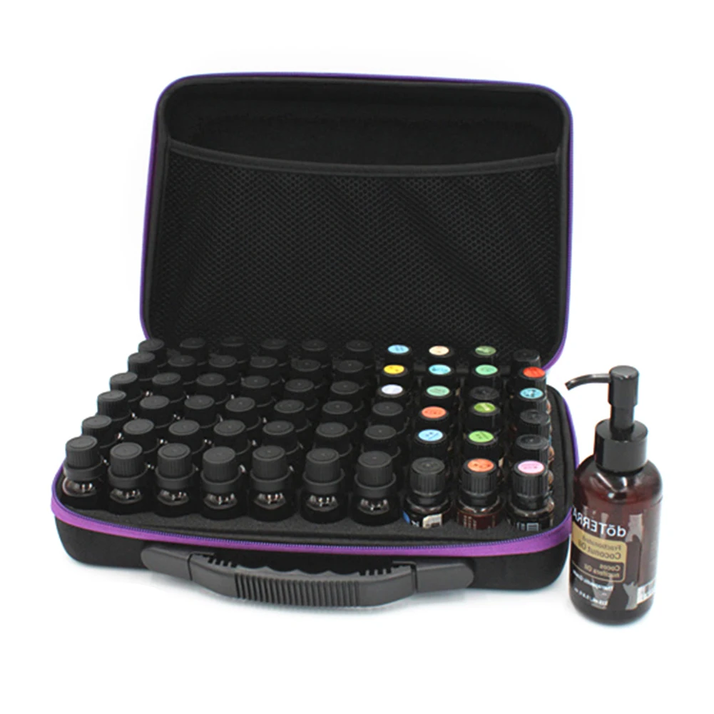 

Essential Oils Storage Box 60 Compartments Storage Bags Shock-Proof Storage Package For10ml /15ml Essential Oil Dropping Bottles