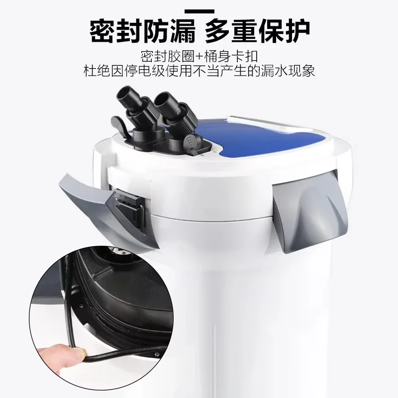 

VVBHw -3000 Aquarium Filter System Waterfall Rainforest Mute Aquarium External Container Filter With Pumps for Fish Tank