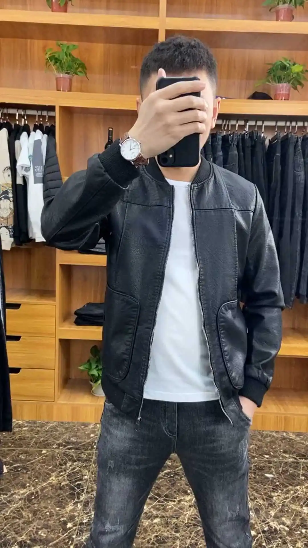 

Slim Fit Men's Jacket Fashionable Korean Style Zipper Decorated Business Casual Shirt Stylish Urban Youth Outerwear