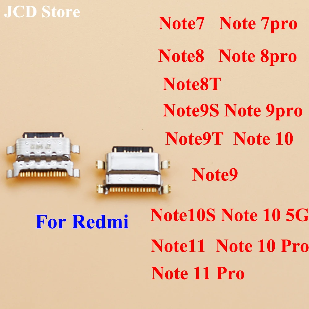 USB 잭 충전 소켓 포트 플러그 도크 충전기 커넥터, 샤오미 레드미 노트 7 8 8T 9 9S 9T 10 10S 프로 4G 5G 용, 5 개, 10 개, 20 개