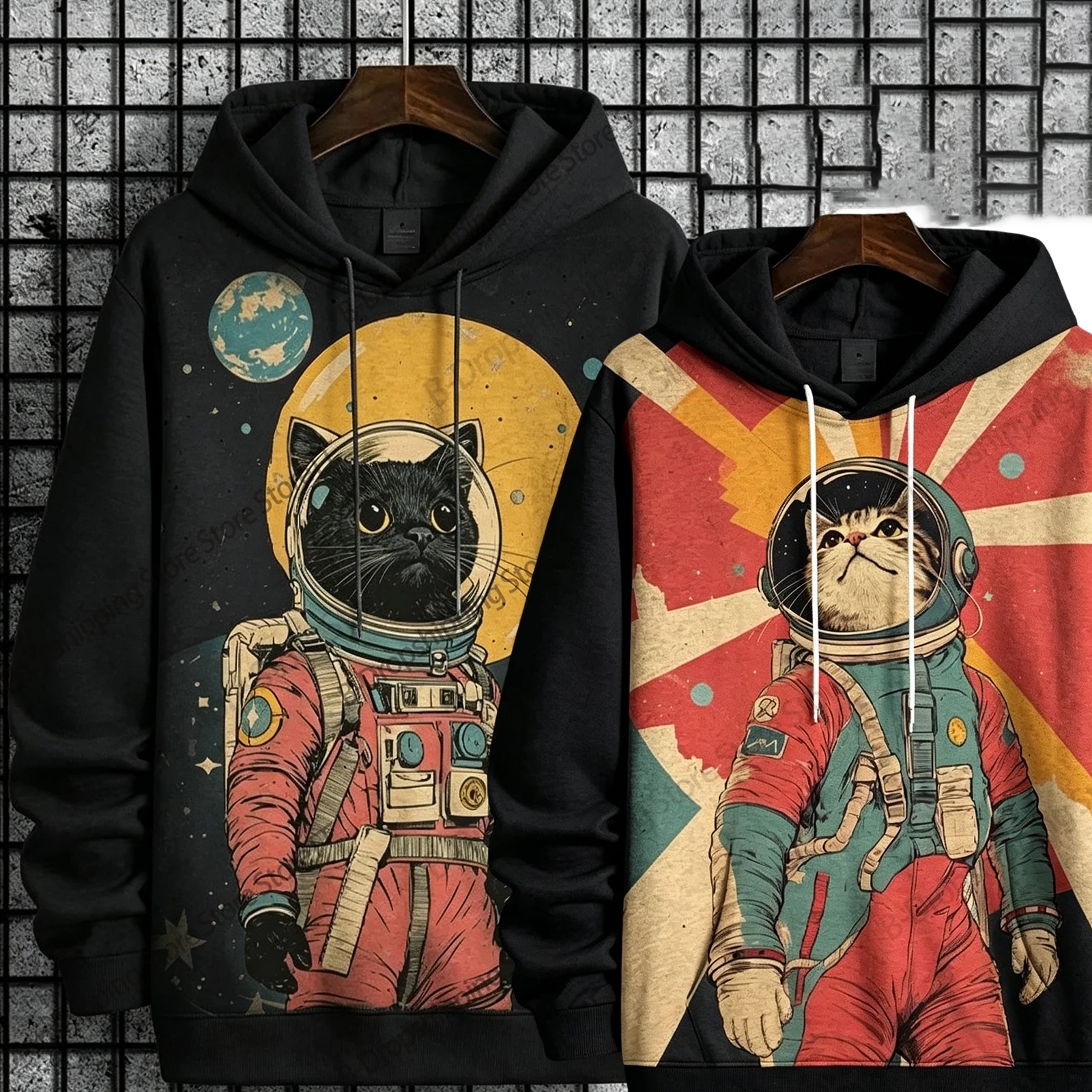 Funny Cat Astronaut 3d Print Hoodie Men Fashion Samurai Hoodie Sweatshirt Adult Coat Women Sweats Men Clothing Sudaderas Hombre