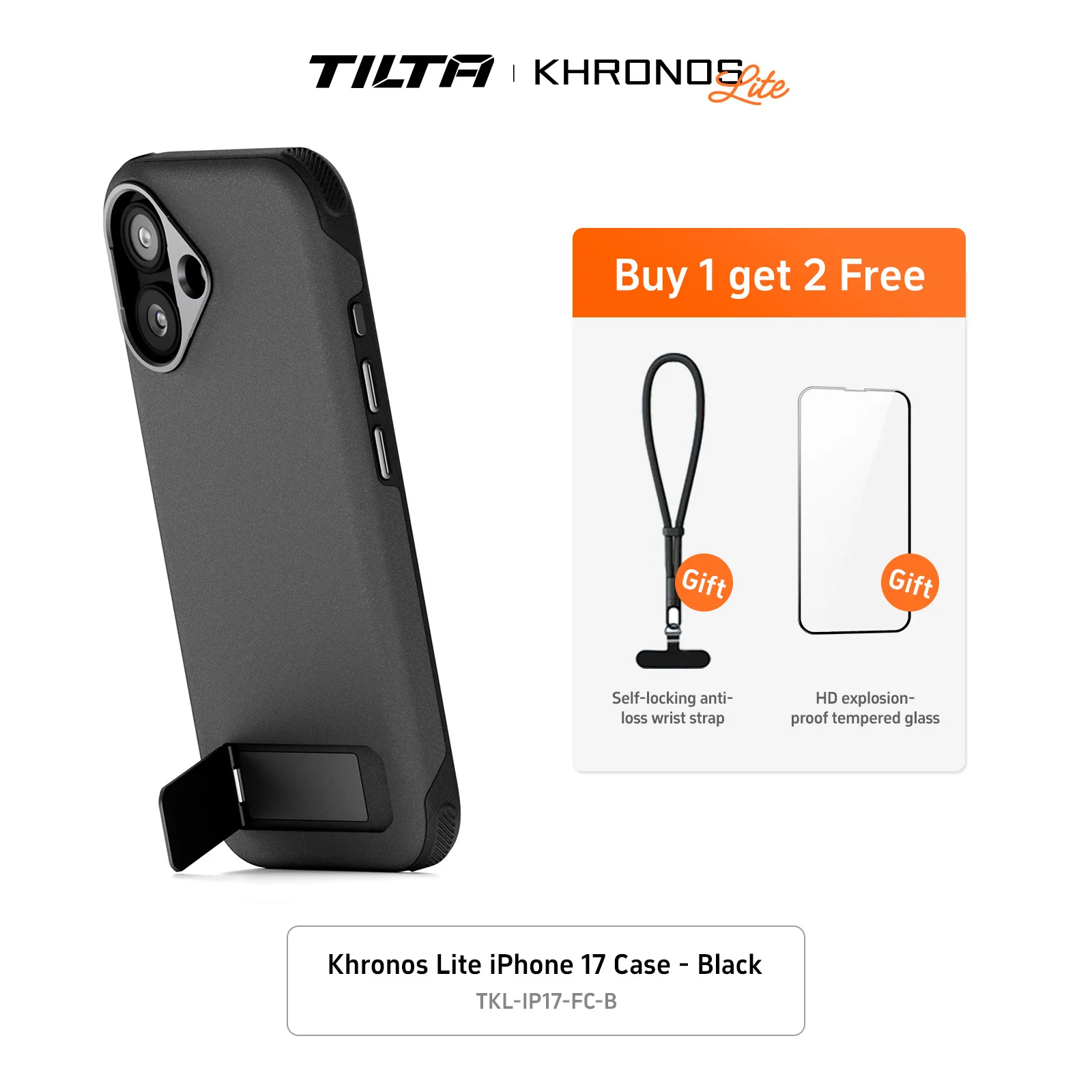 TILTA Khronos Lite Telefoonhoesje voor iPhone 17/17 Air MagSafe TPU Case Met Camera Bedieningsknop TKL-IP17-FC