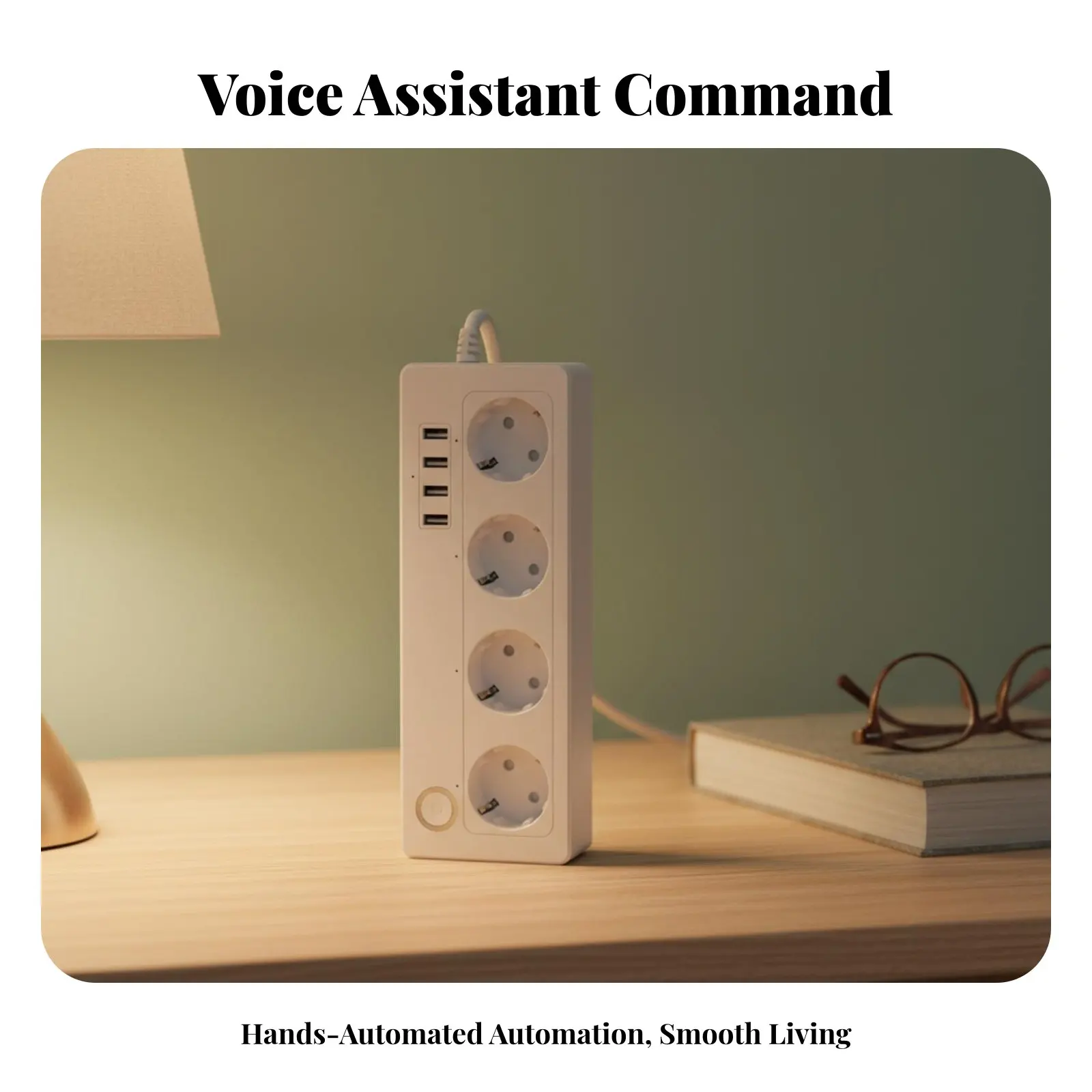 

Smart WiFi Power Strip Timer Function European Plug Extension Cord with Universal Serial Bus Smart Power Strip Scheduling And