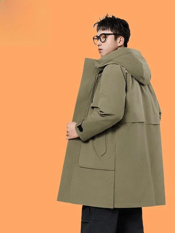 

Men's Du down Jaet Removable Inner Medium Length Thiened ey Du Feather Vest Suitable for Sports And Other Oc...