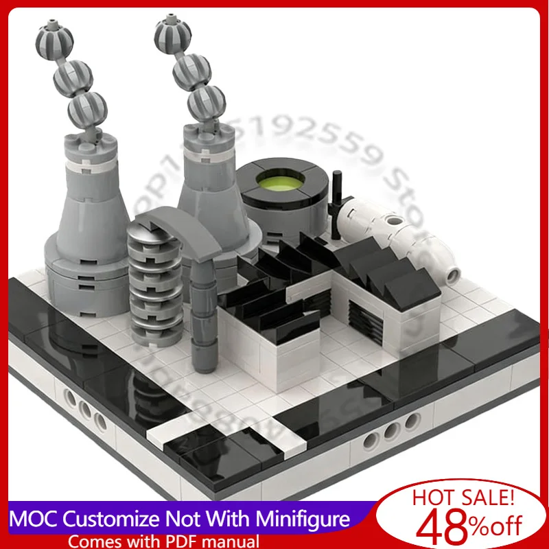 

Набор из 314 деталей: мини-фабрика из серии строительных блоков для миниатюрного модульного города MOC, кастомизируемый модульный конструктор, игрушка-подарок для самостоятельной сборки на праздники