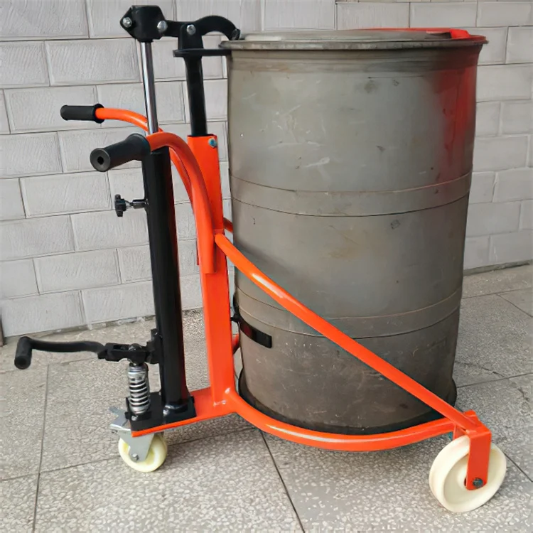 Manual Hydraulic Forklift Trolley Iron Plastic Drum for Farms Home Use Manufacturing Plants Hotels Restaurants Retail
