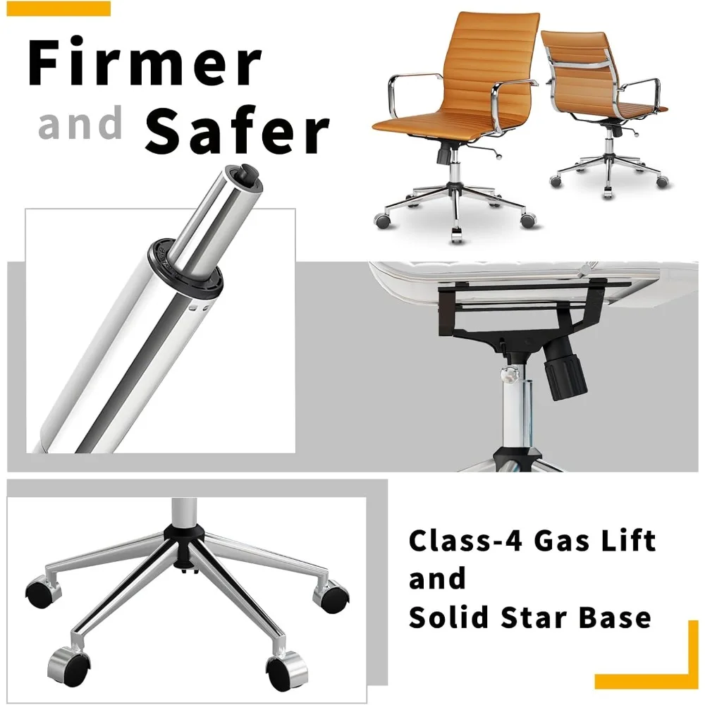 كرسي مكتب مريح مع مساند للذراعين: كرسي مكتب مريح للمنزل والعمل، 17.32 × 22.83 × 35.43، ألوان متعددة #4