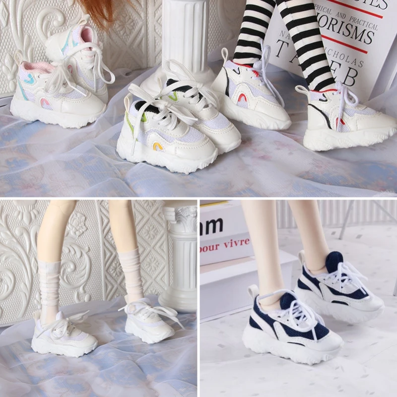 

Кукольная обувь 60 см для куклы 1/3 BJD, красивые повседневные кроссовки, повседневная спортивная обувь на мягкой подошве, носки, подарок для девочек, аксессуары для кукол