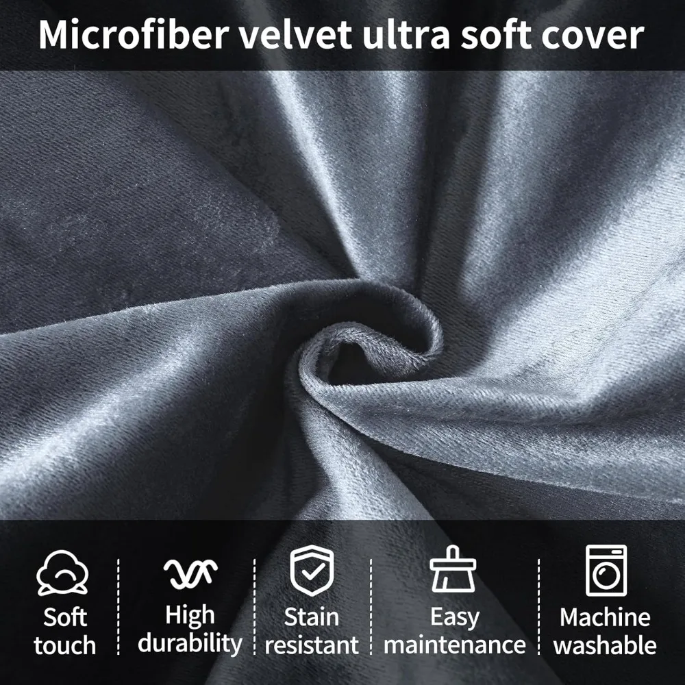 كرسي بين باج كبير للبالغين - مع حشوة إسفنجية الذاكرة، أكياس فول مع غطاء مخملي فائق النعومة وقابل للغسل، أريكة بين باج لليفي