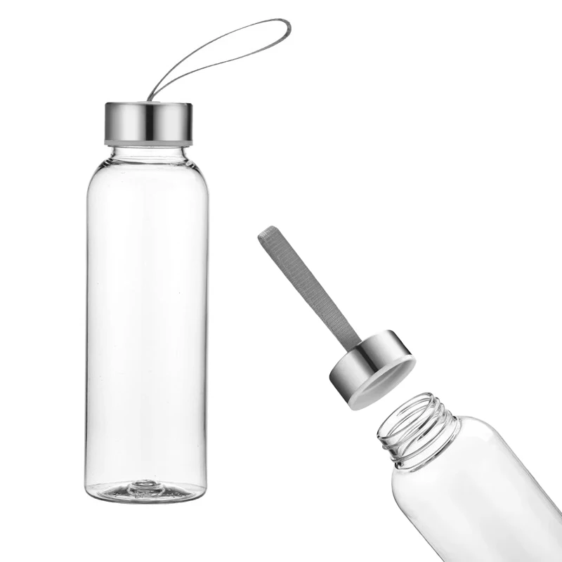 400ml/580ml Water Bottle Sealed Leak-proof Straight Drink Cup High Temperature Resistant Portable Gift Water Bottle with Rope