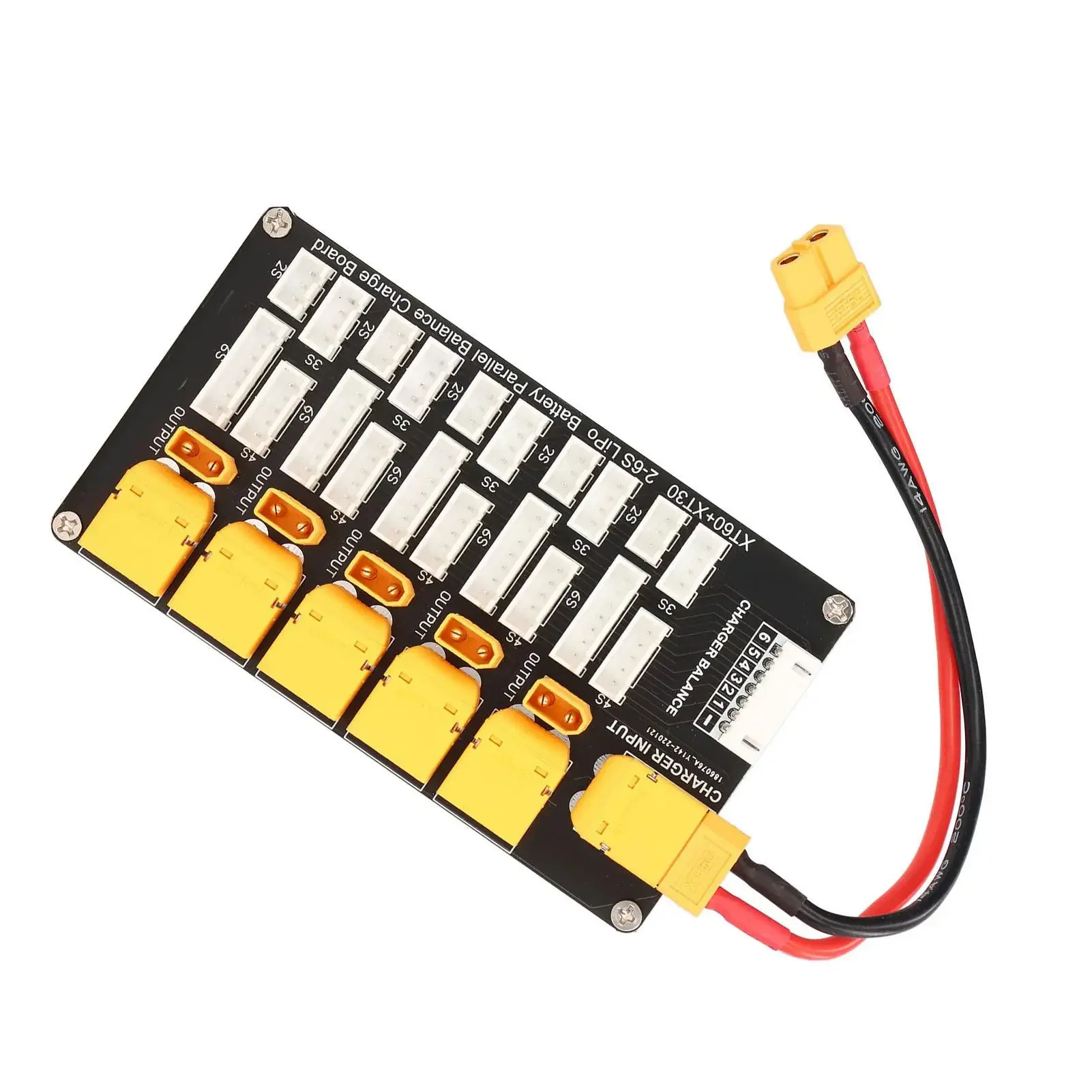 Parallel Charging Board for 2-6S LiPo Batteries with XT30/XT60 Connectors - Compatible with for imax B6 Charger