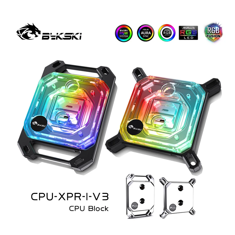 Bykski CPU Block Use for INTEL LGA115X 1200 1700 2011 /AMD Ryzen 3/5/7 X470 X570 Water Cooler Radiator CPU-XPR-C-M/CPU-XPR-C-I