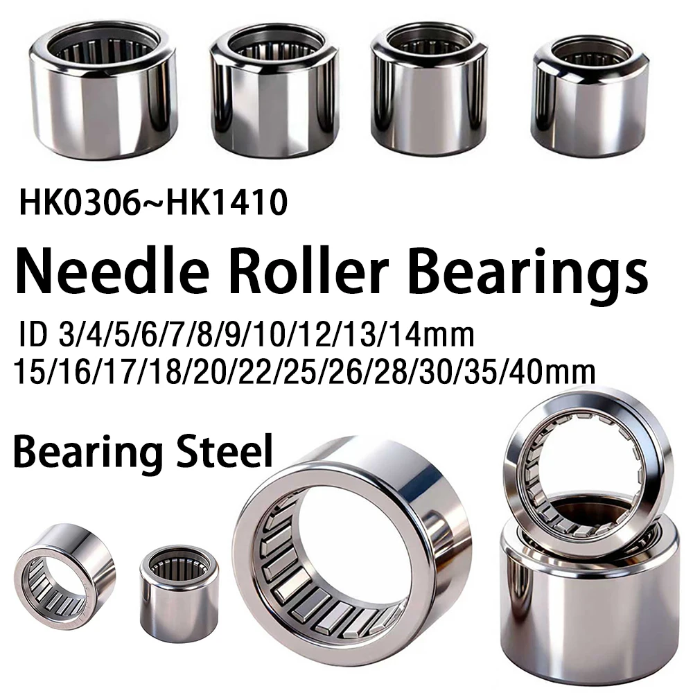 3PCS Two Way Roller Bearing HK0306 HK0406 HK0408 HK0507 HK0508 HK0610 HK0612 HK0708 HK0810~HK1410 Needle Roller Bearings