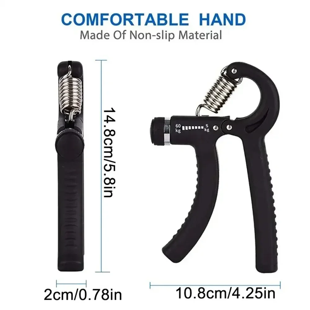 Grip Strength Trainer, Hand Squeezer Adjustable Resistance, Hand Grip Strengthener for Muscle Building and Injury Recovery