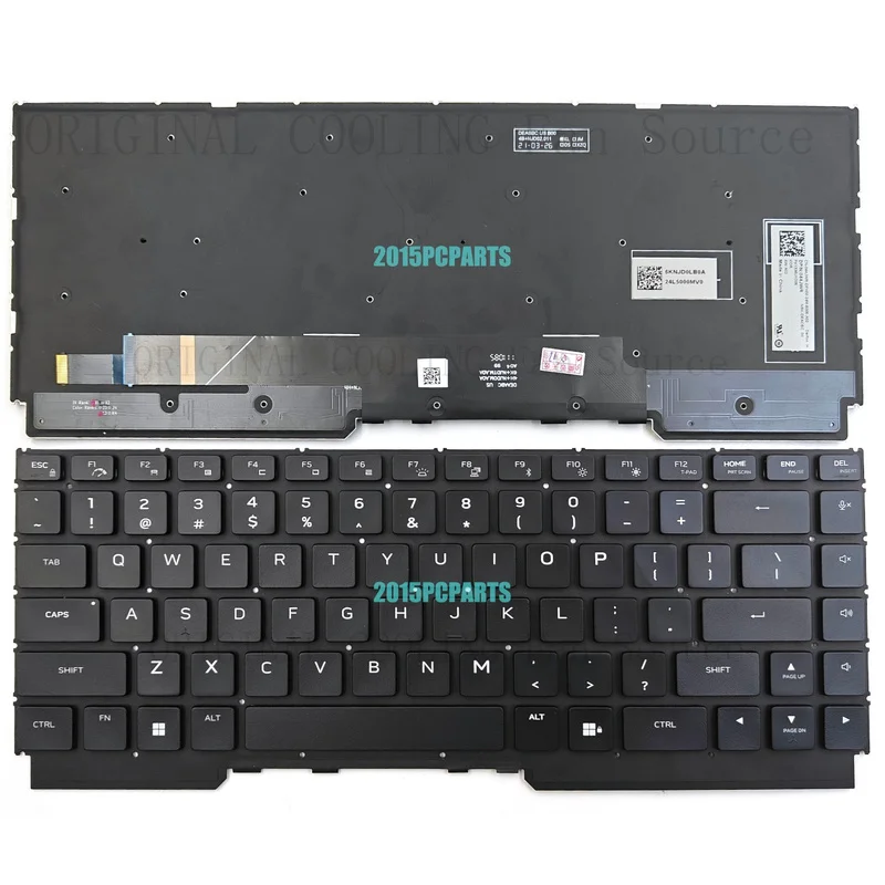 R+  New for DELL Alienware M16 R1 M16 R2 Keyboard RGB Backlit US (Not Per-Key RGB)