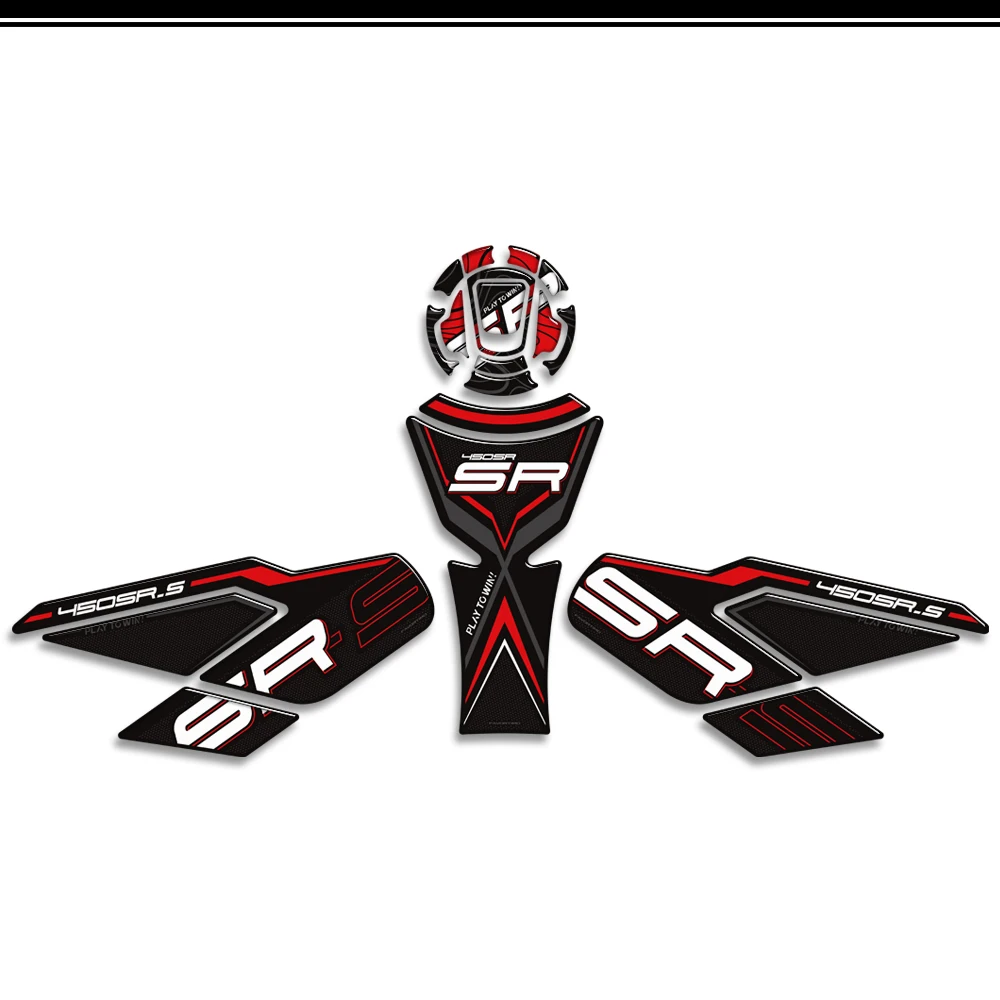 

Мотоцикл для CFMOTO 450SR S 450 SR 450SRS, накладка на бак, боковые ручки, защита колена для газа, мазута, наклейки, наклейки 2023 2024 2025