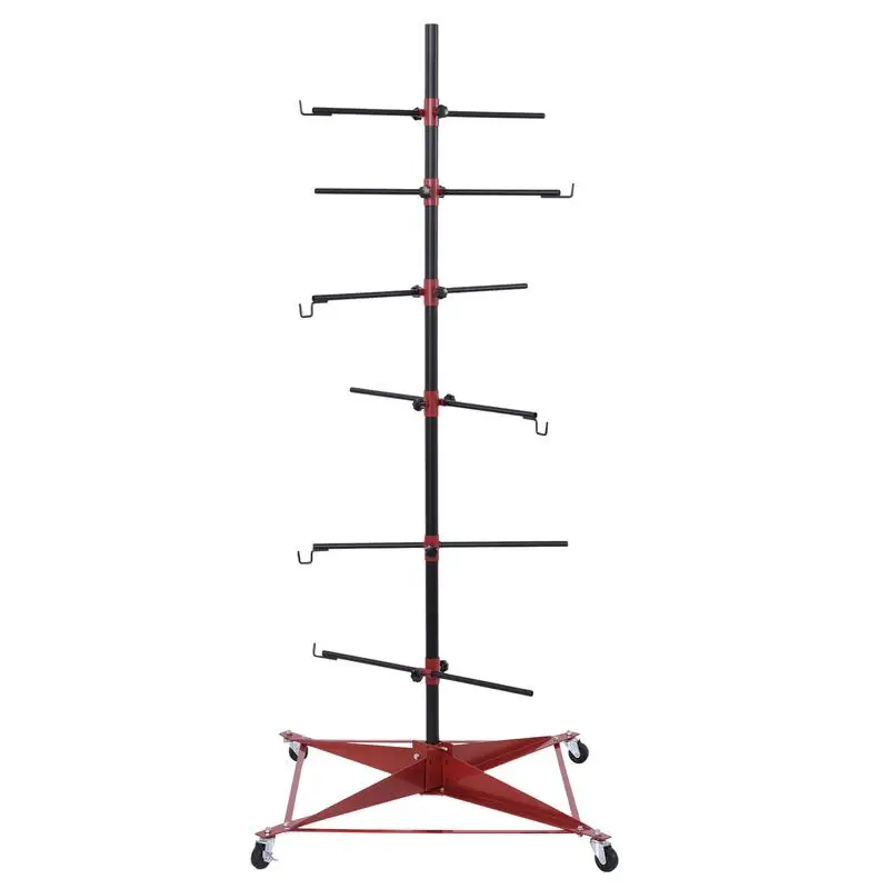 

Подставка для краски автомобильной панели, держатель для краски дерева с 4 колесами, стальной держатель для краски автомобильной панели, регулируемый центральный столб