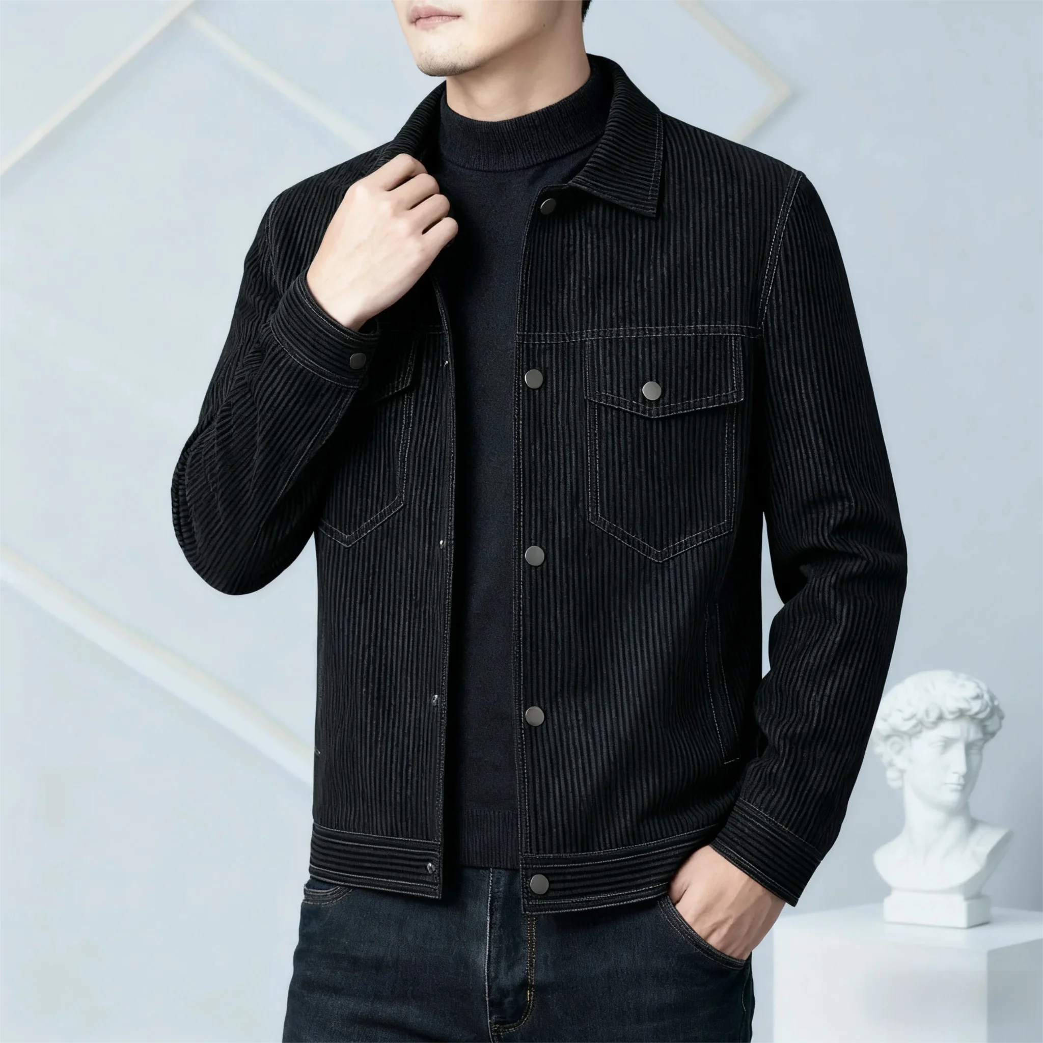 

Wholesale Men's Corduroy Jackets for Autumn & Winter - Men's Utility Style, Warm & Windproof Outerwear