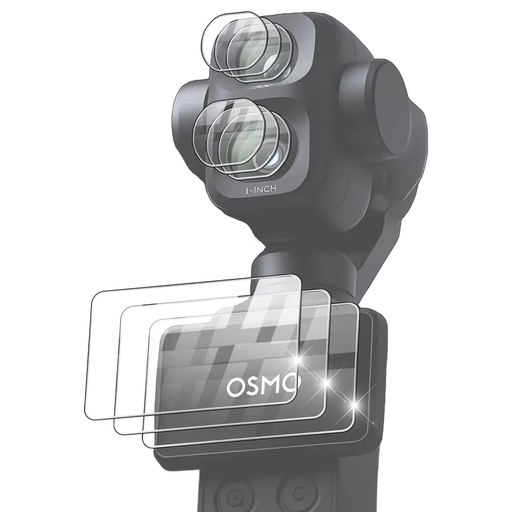 Tempered Glass Screen Protector Explosion Proof Anti Scratch Lens Films HD Ultra-Clear Protective Films for DJI Osmo Pocket 4P
