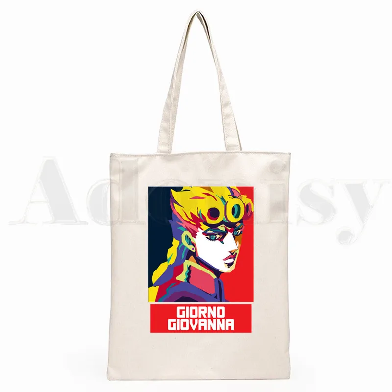 JoJo Bizarre Adventure Yoshikage Jonathan Joestar Hipster Cartoon Print Shopping Bags Girls Fashion Casual Pacakge Hand Bag