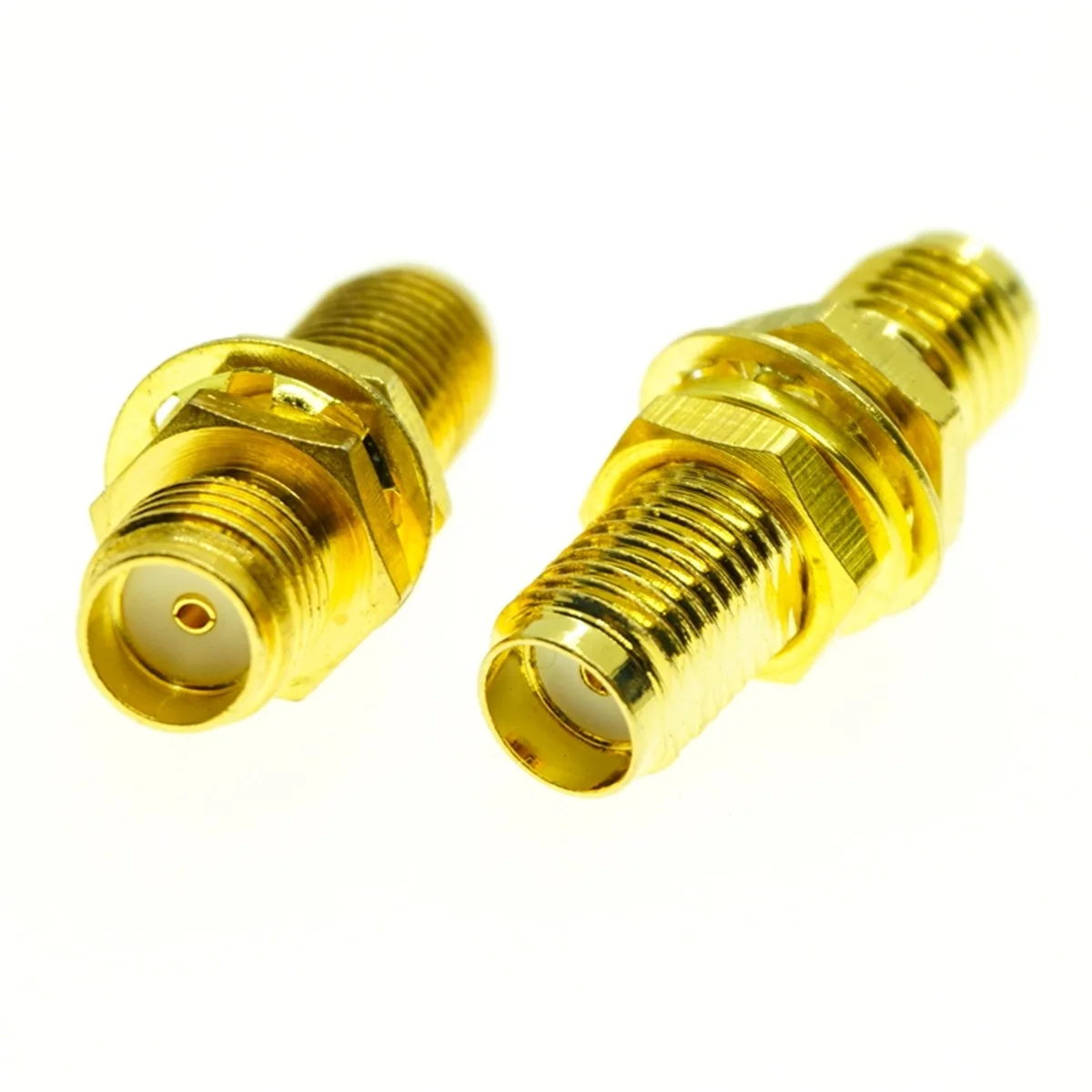 Connector Adapter SMA female jack to SMA female Nut Bulkhead Mount RF Coaxial