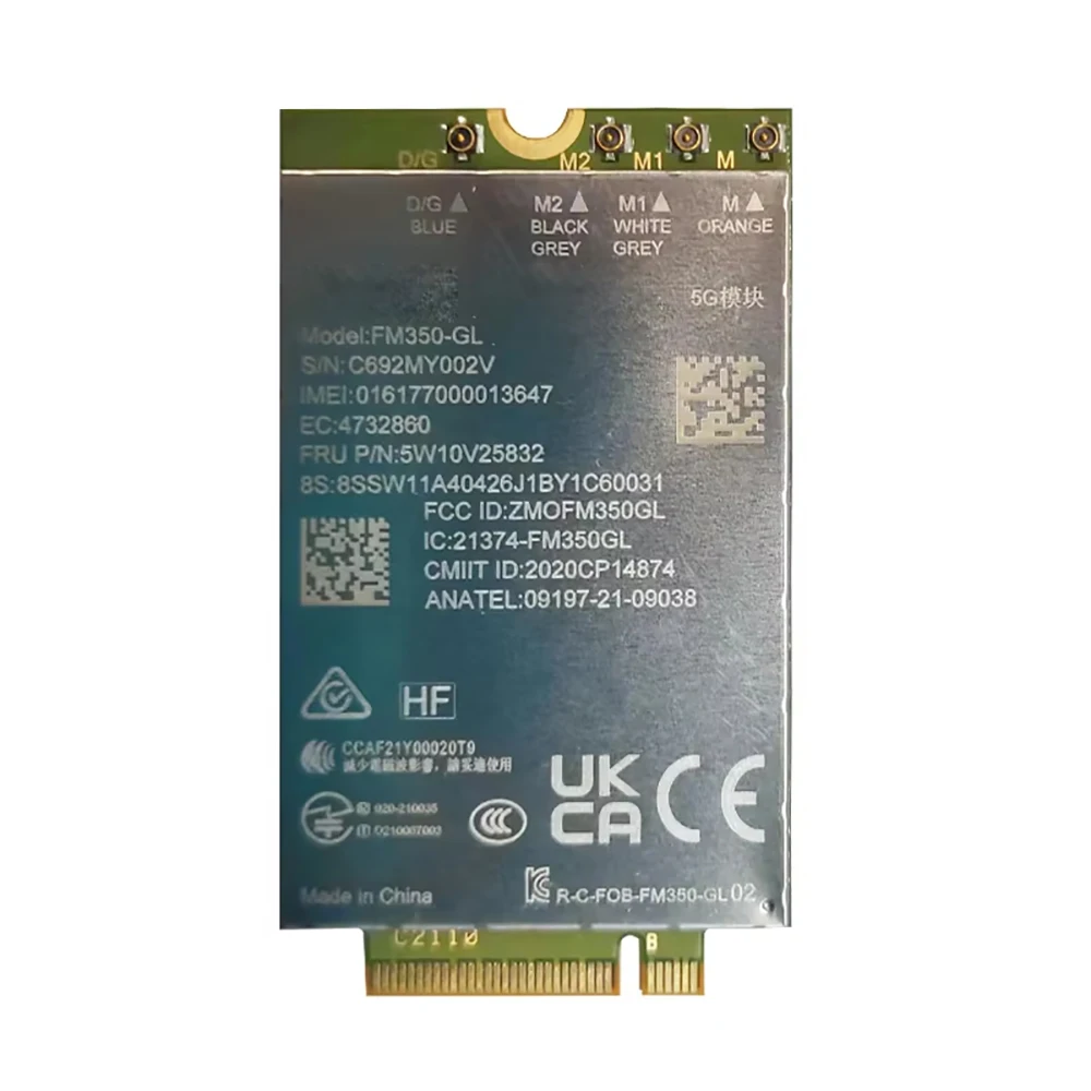 FM350-GL FRU 5W11H85423 5G NR M.2 Sub6 Module For P1 Gen5 T14s Gen3 X13 Gen3 X1 Carbon 10th Gen X1 Yoga 7th Gen view 4