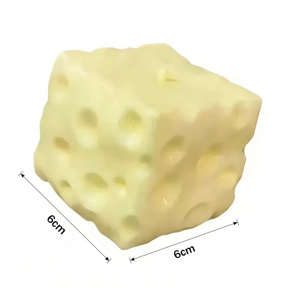 Käse-Würfel Stressball Großer Formbarer Käse-Squeeze-Ball Nicht-Springender Fidget-Spielzeug ASMR Sensorisches Anti-Stress Weihnachtsgeschenk