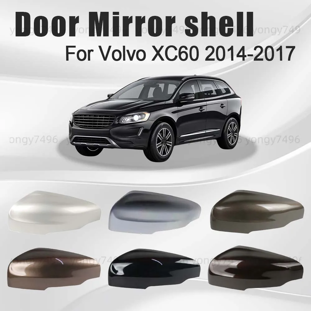 

Protective Cover Morning Glow Silver Black White Door Mirror Shell For Volvo XC60 2014 2015 2016 2017 Car Rearview Accessories