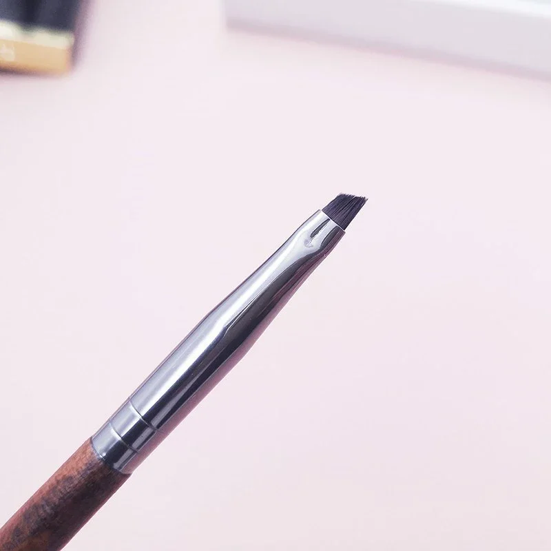 1 قطعة المهنية برأسين الحاجب رمش فرشاة رمش فرش مشط لتفاصيل العين مزج فرشاة بمقبض خشبي