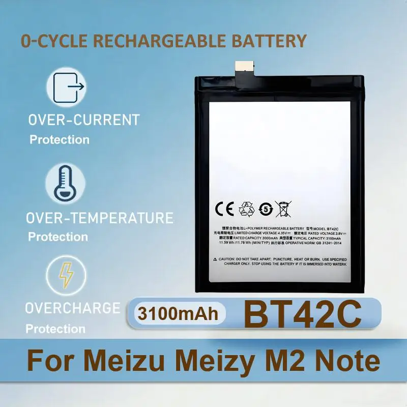 Battery For Meizu Meizy M2 Note M5 5 Meilan NOTE5 Pro 7 Plus M793Q M793M M793H M3 L681 L681H 15 15+ M891Q M891H 16T M1928 M928Q