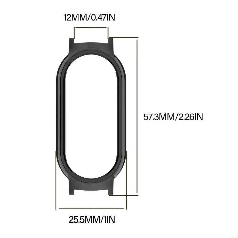Half Coverage Bumper Case with 12mm Strap Scratchproof Housing Dustproof Shell for Band 9 Protective Shell 24BB