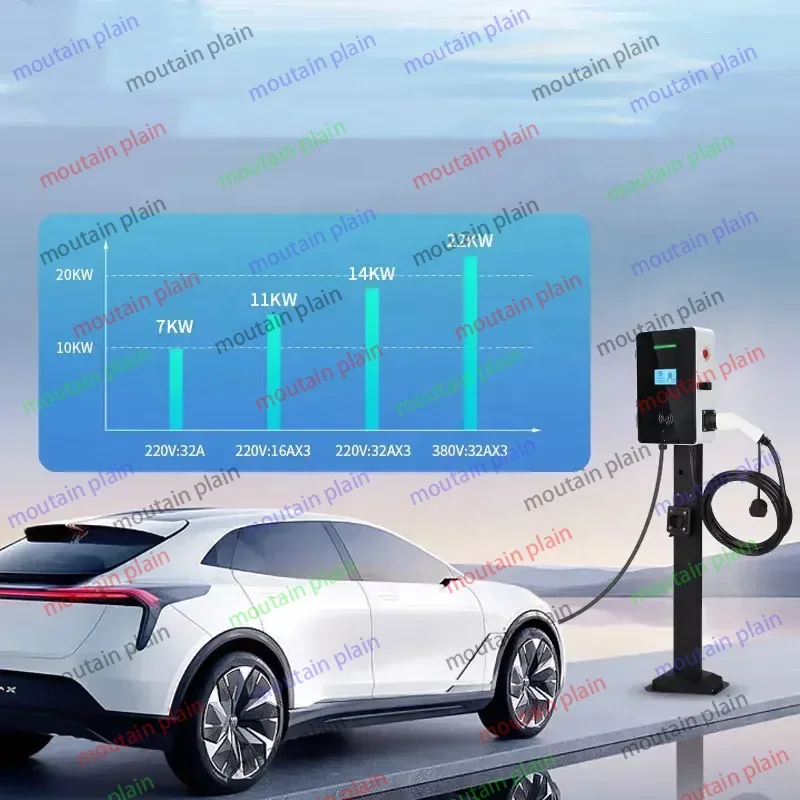 Double Electric CarsCharging Station EV Charger AC 7KW*2 32A Type 2 Type1 Ev Fast Charging Station Wallbox