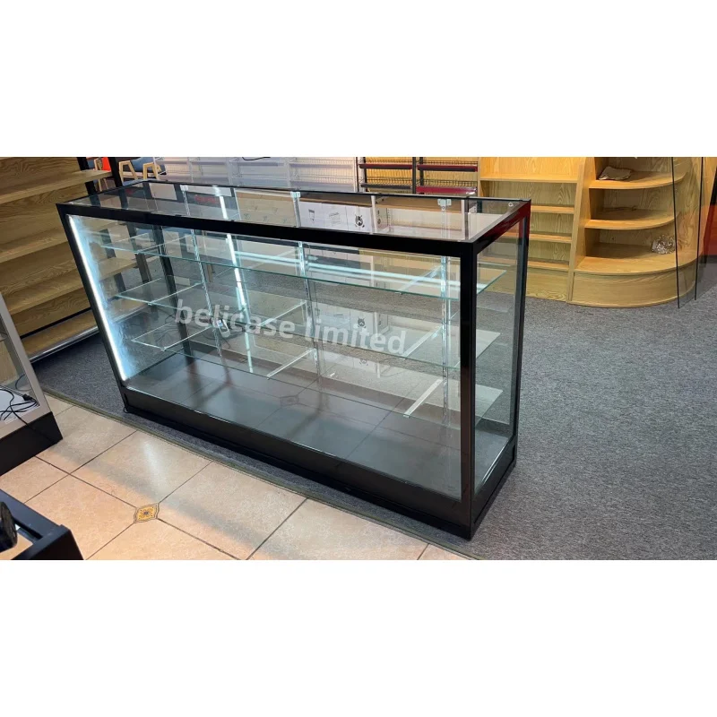 customized.Easy Assemble 70 Mirror Showcases Retail Smoke Shop Glass Display Cabinet with Lock