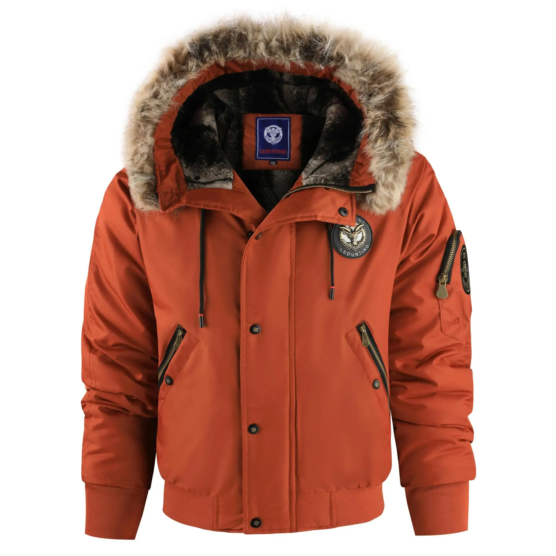 New winter cashmere and thick casual men's padded clothing warm trend coat hooded loose large size padded clothes