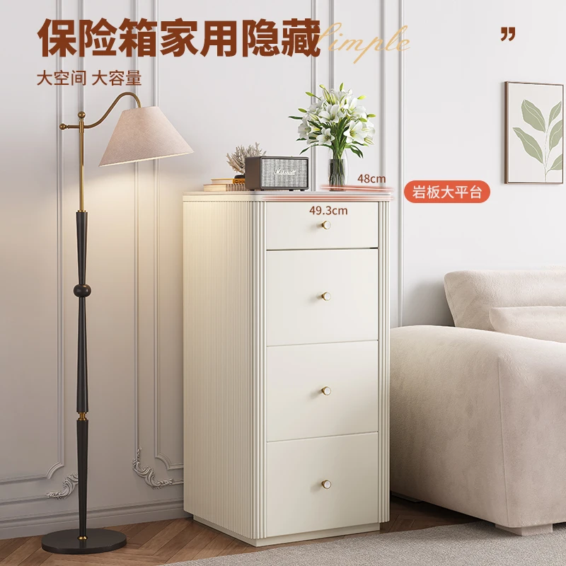 Household hidden chest safe integrated bedroom bedside safe anti-theft smart fingerprint password box all steel