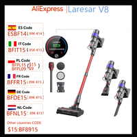 LARESAR V8 48Kpa 500W Cordless Vacuum Cleaner Elite 8 Car 60 Mins Home Appliance Wireless Removable Battery NEW Brushless motor