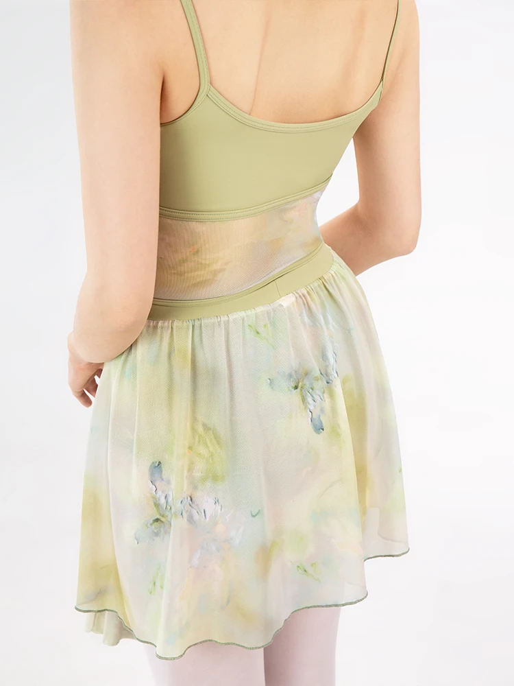 ผู้ใหญ่สั้นกระโปรงดอกไม้กระโปรงเต้นรํา Art Test การฝึกอบรมขั้นพื้นฐานจีนเต้นรํากระโปรงสะโพก Tutu กระโปรง