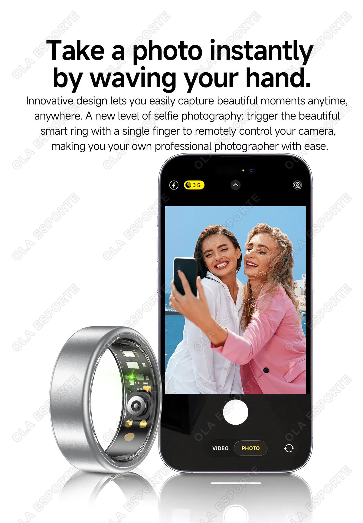 2026 Smart Ring für Damen, Herren und Paare, SmartRing mit Herzfrequenzmesser, wasserdicht, Sportmodi, superleicht, hautfreundlich, Armband R88 – Detail 12