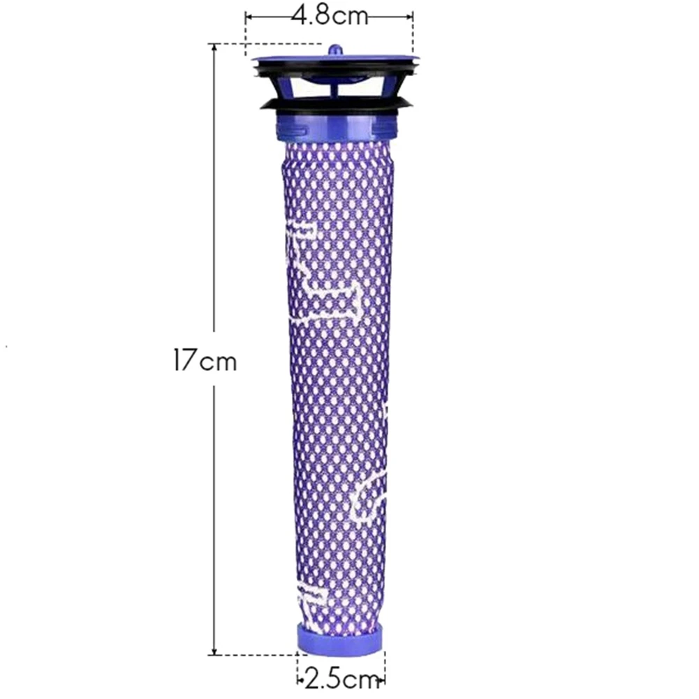 Premium-18.5cm Roller Brush Bar Pre-Filter Replacement Parts for V6 ANIMAL DC59 DC62 SV03 Cordless Vacuum Cleaner