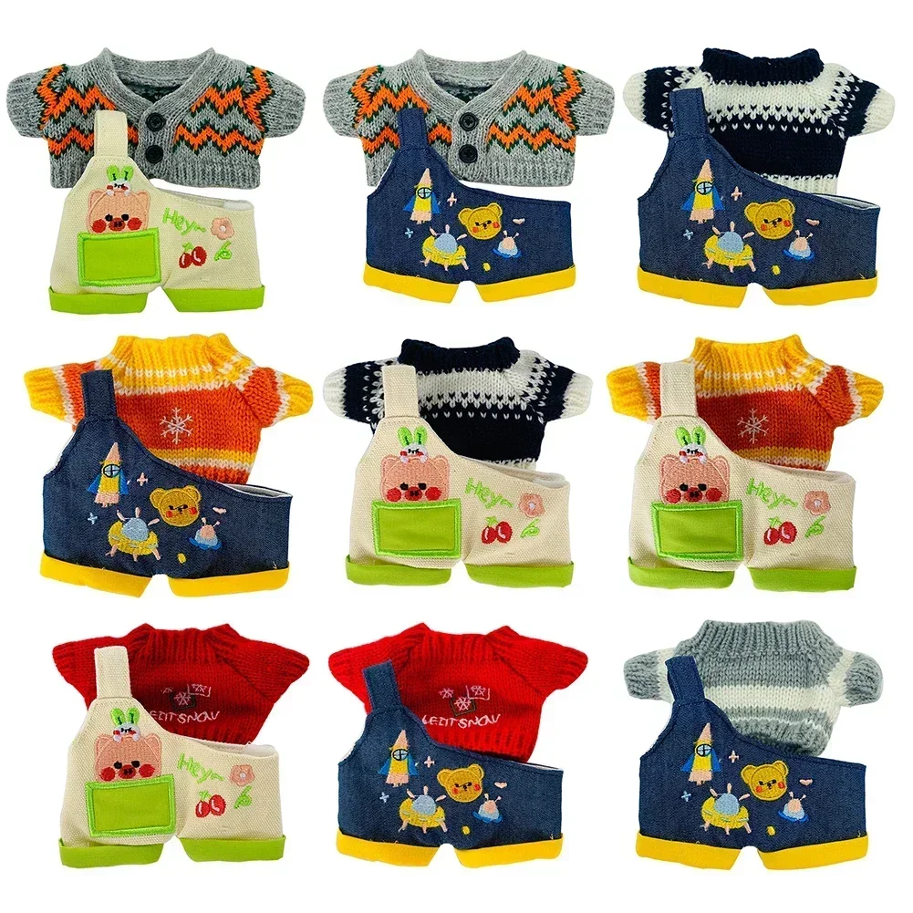 Mini Vêtements de Course en Peluche de 20cm, Tenue, Accessoires pour Poupées, Pull, Salopette, Cadeau