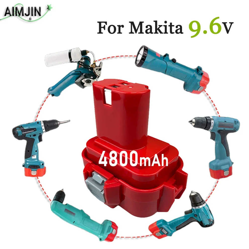 For Makita 9.6V 4800mAh Power Tools Battery，Compatible models 9120 9122 9133 9134 9135 9135A 6222D 6260D PA09 L70