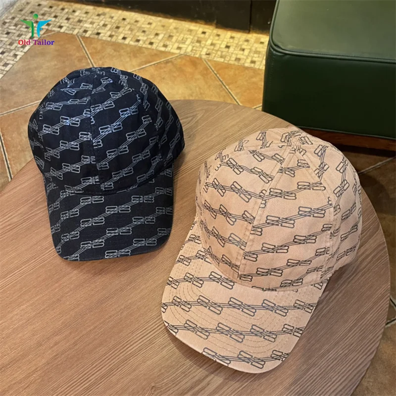 

24ss Vintage Men's Women's Brand Baseball Cap Full Print Black Brown Trendy Sun Protection High Quality Baseball Cap