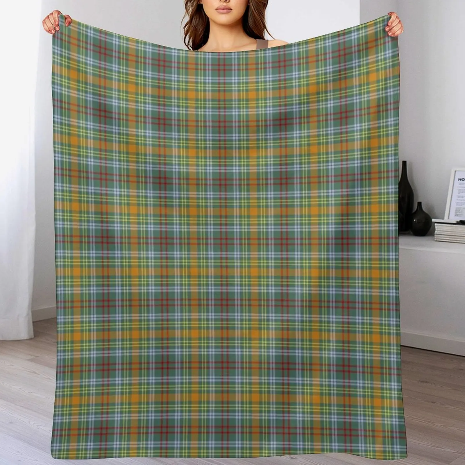 

O'Brien Tartan Pattern Colorful Irish Plaid Throw Blanket Air Conditioner Soft Blanket for Office Home