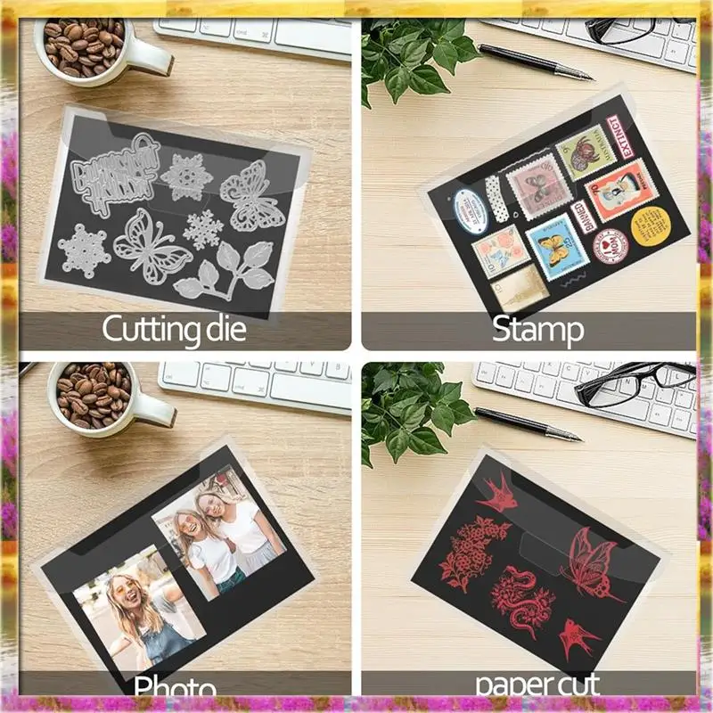 AA46 HOT-For Card Making Die Cut Magnetic Storage-40 Pieces(20 Double Sided Sheets+ 20 Storage Bag Pockets)