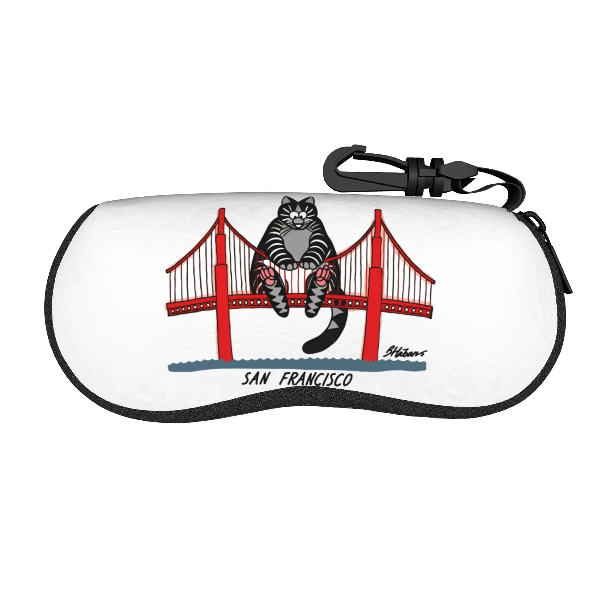 Чехол-органайзер на молнии для очков Project Hail Mary Ryan Gosling B Kliban Cat San Francisco Bridge, женский защитный чехол для очков