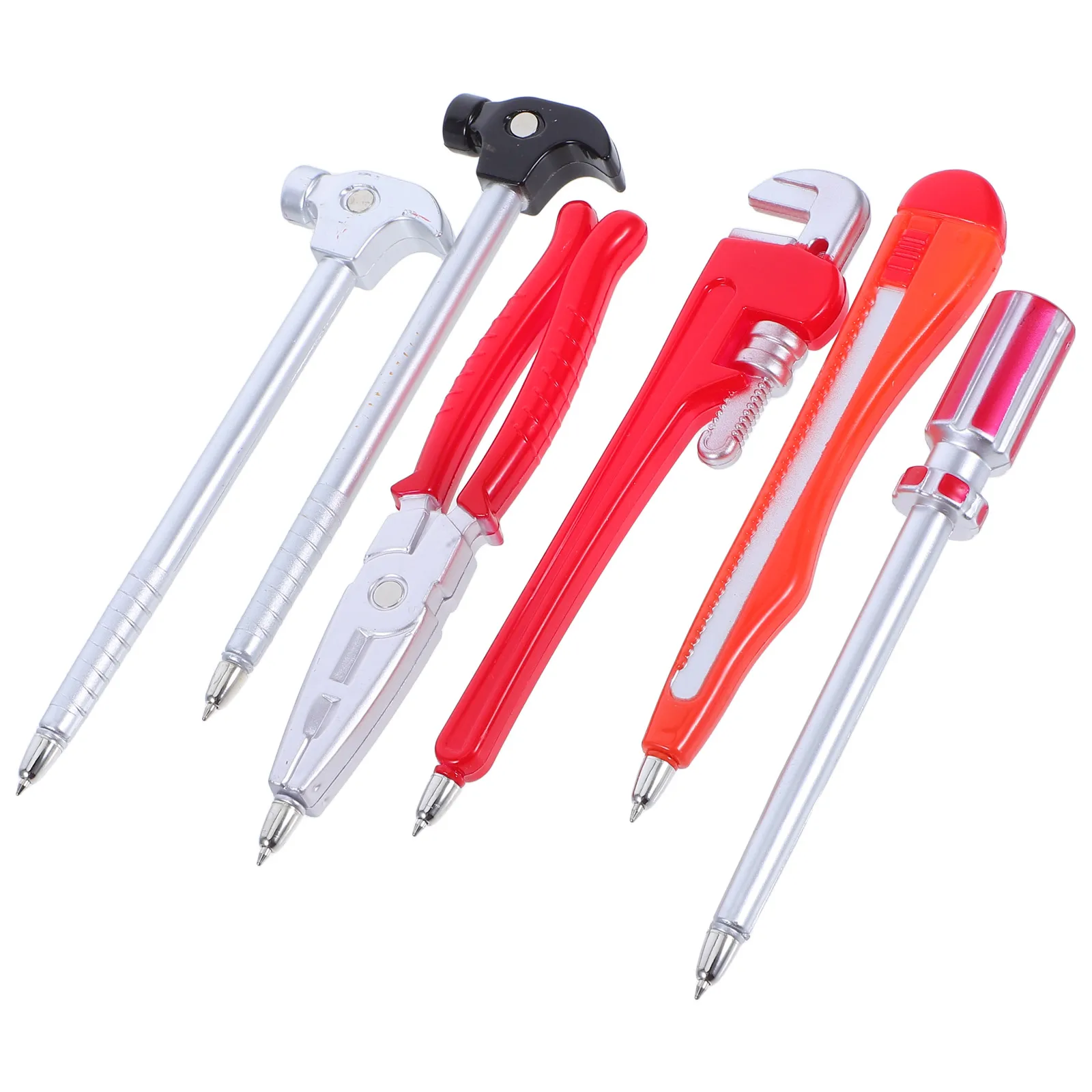 

6 Pcs Creative Hardware Tool Pen Ink Pens Novelty Personality Ballpoint Screwdriver Wrench Plastic
