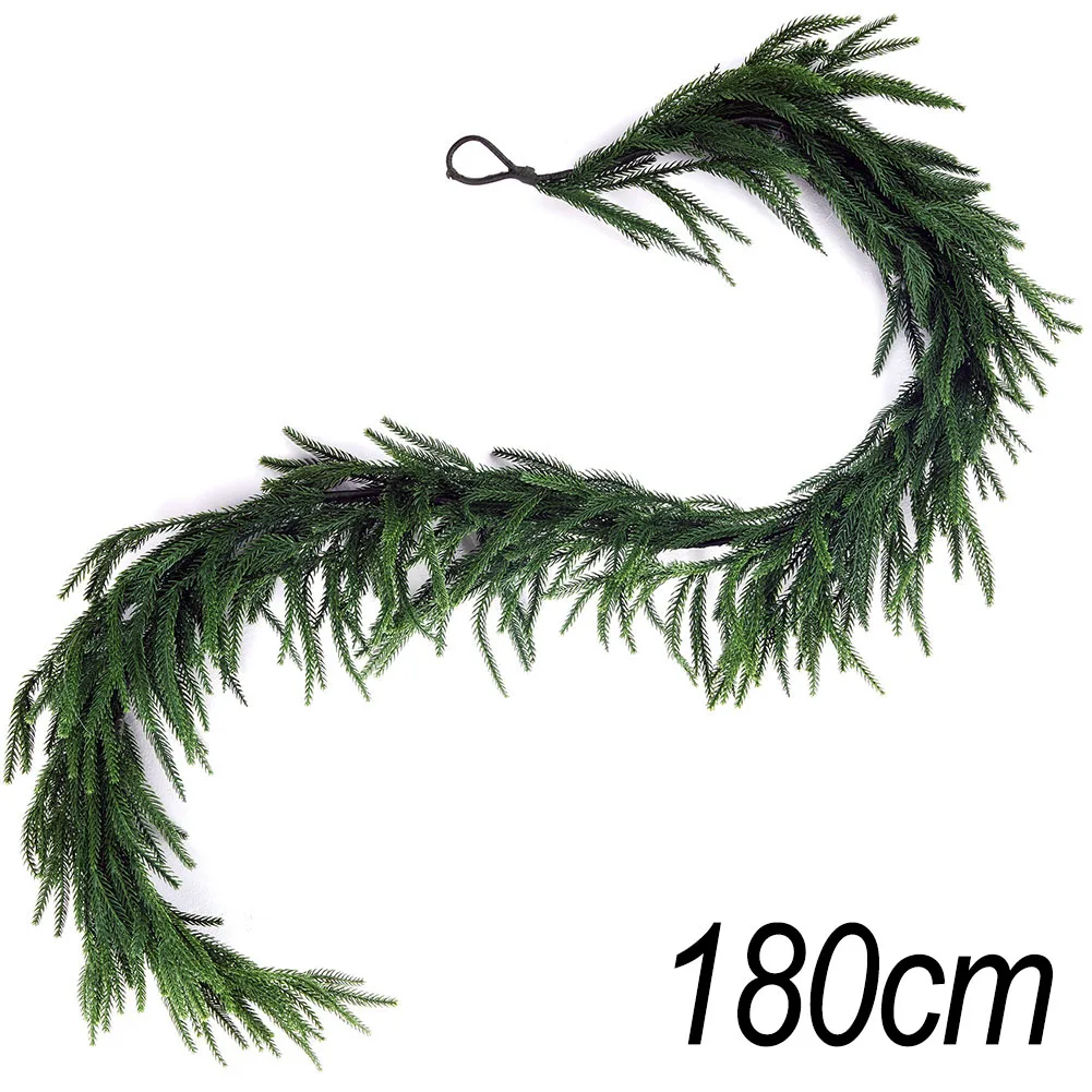 

6/9 футов Norfolk Pine Garland Искусственная зеленая настоящая сенсорная гирлянда для праздника или камина 170/280 см Искусственные сосны Norfolk Home Décor