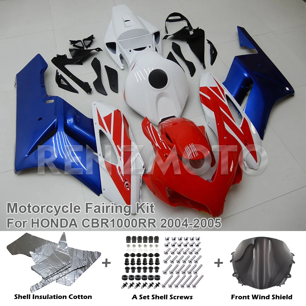 

Комплект обтекателя мотоцикла для Honda CBR1000RR 2004 2005, корпус CBR1000RR 04 05, впрыск 1000RR, усовершенствованная крышка, черный, красный