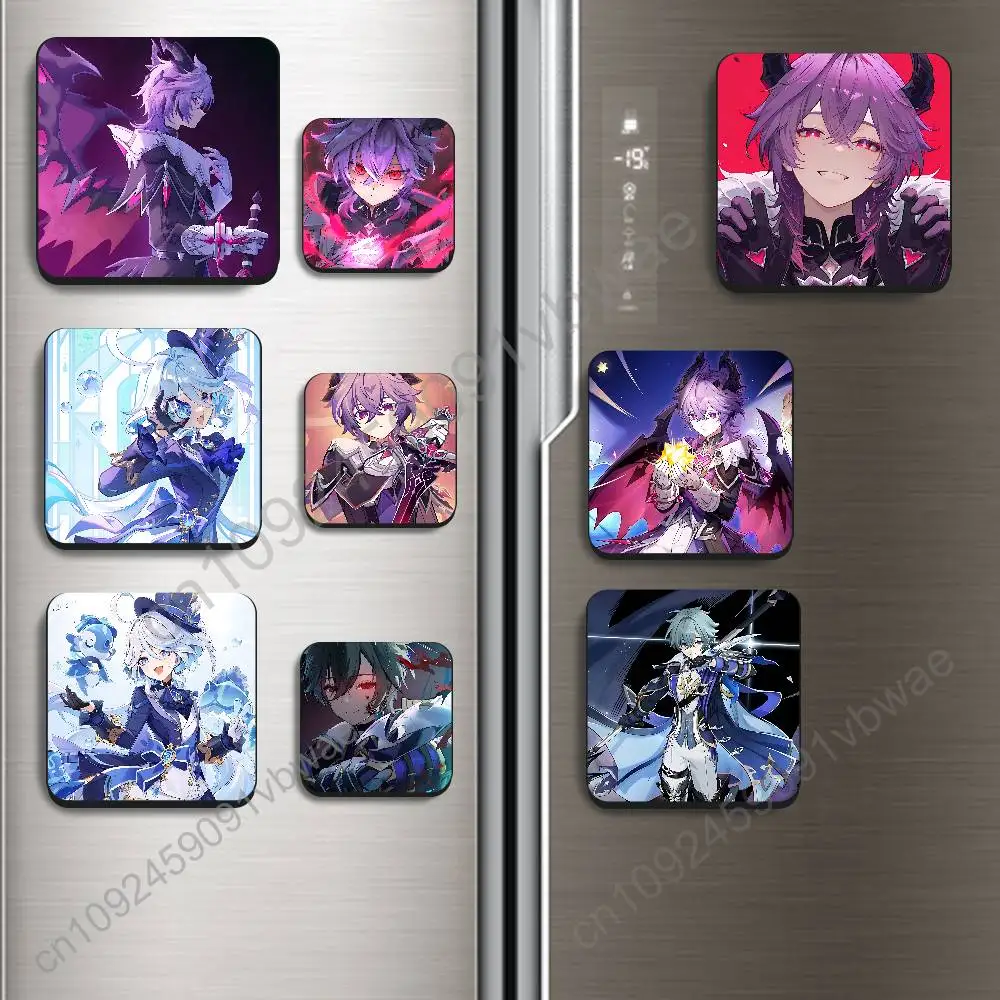 

Lohen Durin Genshin Impact Black Square Plastic Fridge Magnet, for Magnetic Sticker No Trace Left, Durable, Smooth and Textured